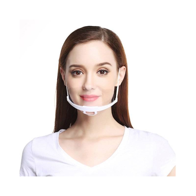 2020 Módní sanitární antimlha Transparent Plastic Clear PET Mouth Cover Shield