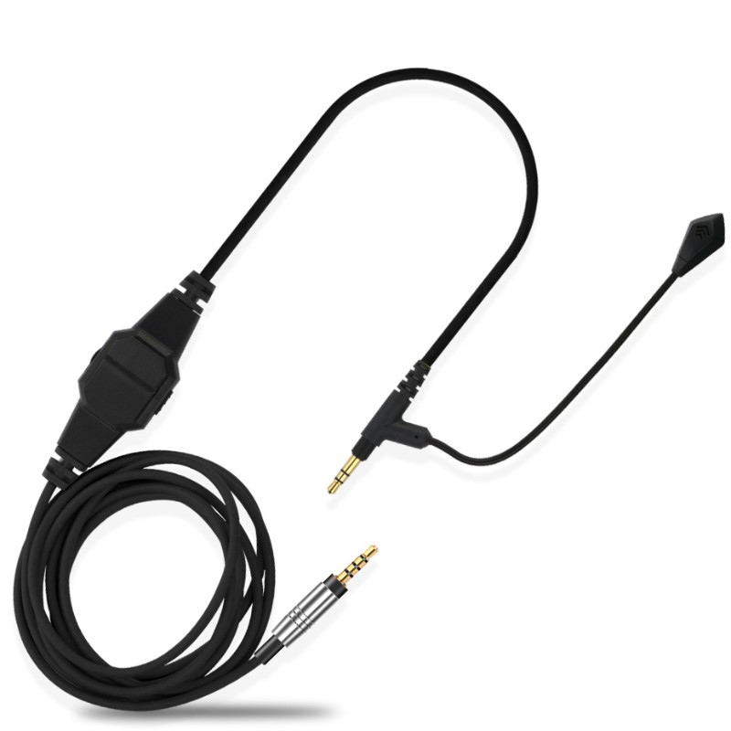 Sluchátka s mikrofonem zvukový kabel 3,5 samec-samec K song car kabel AUX pro ovládání mikrofonu