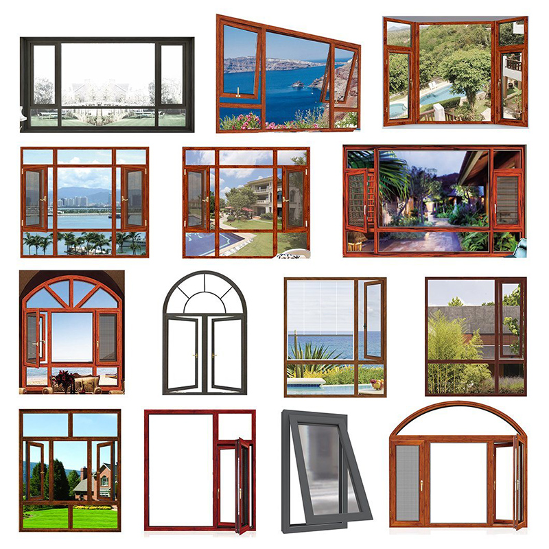 Zvukové izolační okno China Výrobce značky New Blind Inside Double Glass Aluminum Profile Swing Windows Veranda Window Hot Prodej Wooden Arch Aluminum Windows Sale Casement with Grill Design for Australia Burglar Proof Window