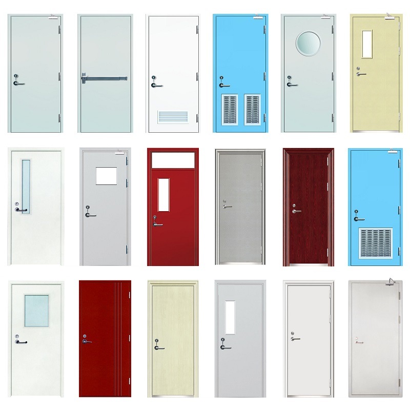 Vysoká kvalita Best-Sale Security Flush Ul Flat Steel Fire Door Cheap Doors with Glass Intertek Europe Rated Stainless Steel Hotel Fire Door Vlastní Panic Bar Doors