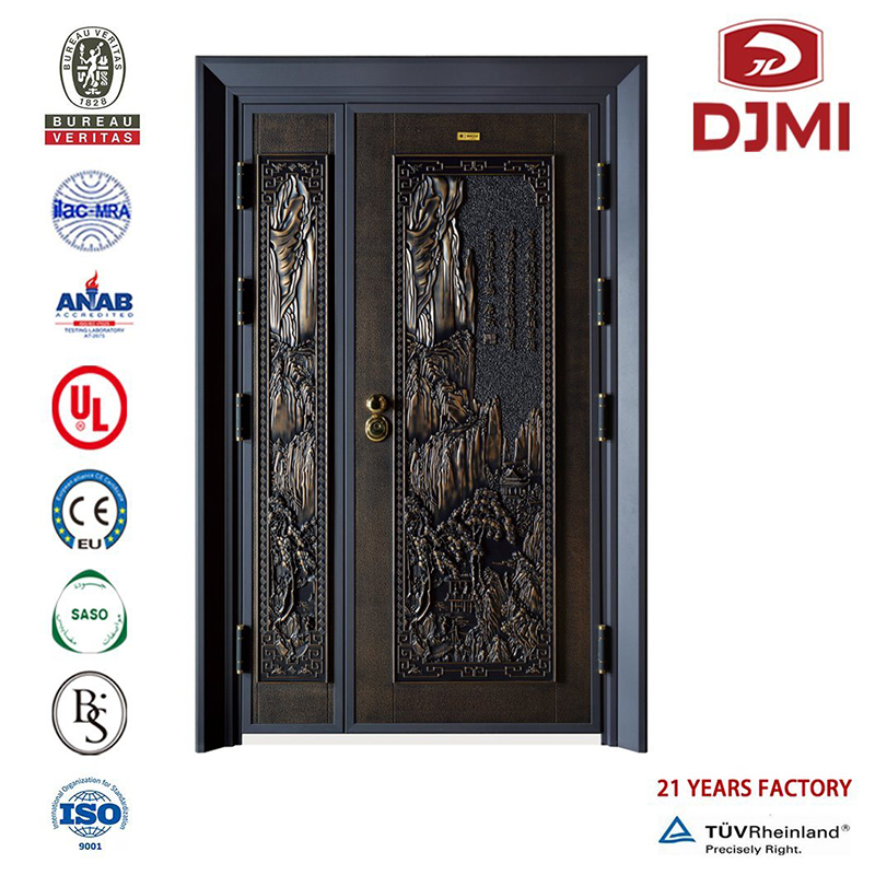 Nová Čína Dodavatel Exterior Security Design External Steel Door Nová Home Design pro Indii Exterior Security Steel Door Hot Prodej Iron Main Entrance Doors Grill Design Double Leaf Steel Door Cena