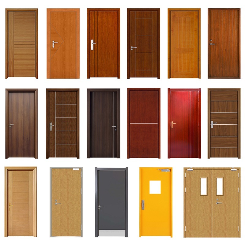 Nová nastavení 20minutes Wooden Self Closing Fire Doors Čínská továrna Wooden Doors Fd30 požární dveře vysoké kvality 1.5 Hours Rated Composite Fire Doors Modern í Wood Door Designs