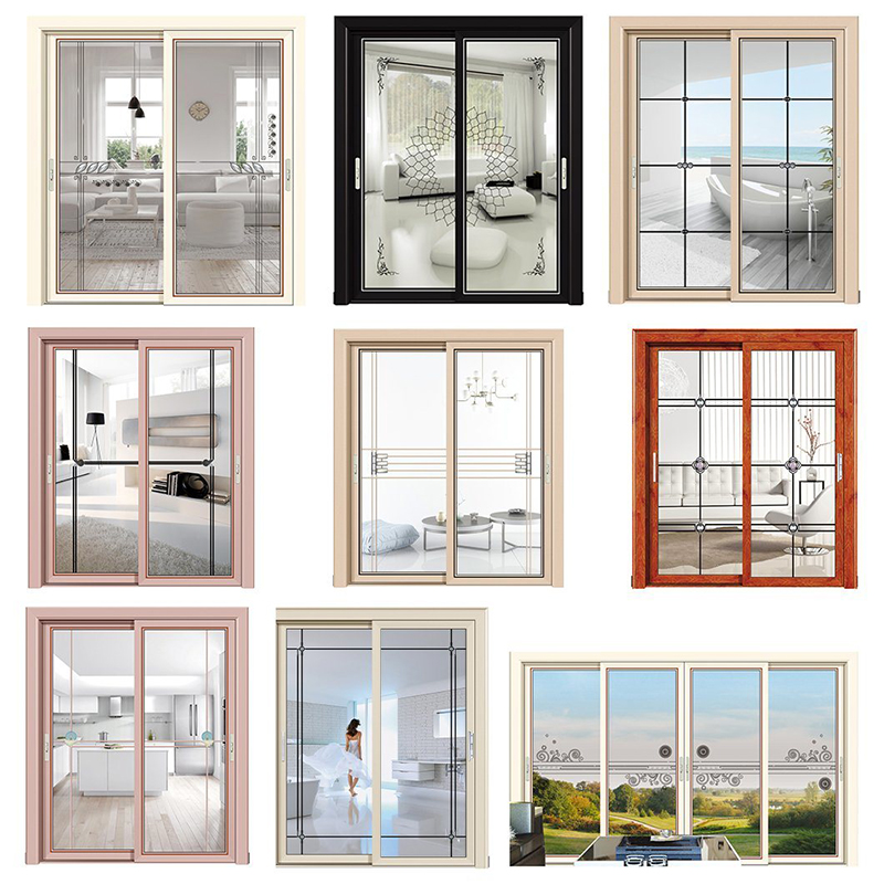 Styl Commercial Aluminum Door and Frame Professional Sliding Cold Room Invisible Lock Big Hande Design French Style Commercial Aluminum Door and Frame New Design Hliníkové posuvné skluzavky Skleněné komerční hliníkové dveře a r...