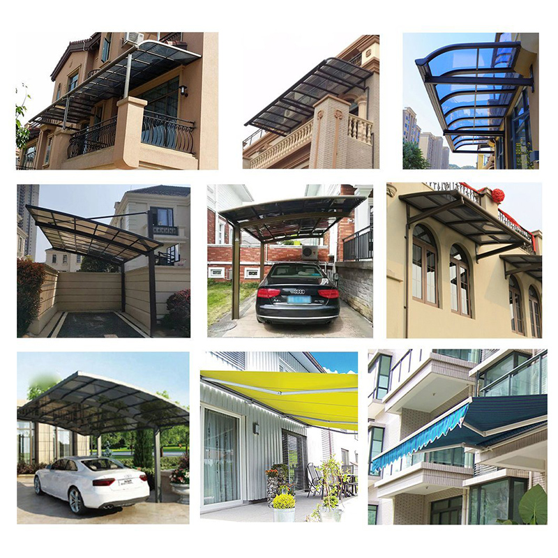 Profesionální venkovní parkoviště Car Car Car Garage Nová Design Window Awnings Aluminum Frame Metal Carport Pergola Brand New Outdoor Carper Aluminum Polykarbonátor Pergola Shelter Carports