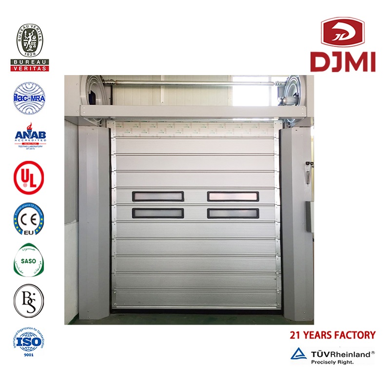 Multifunkční White Color Standard Aluminum Surface Garage Door Professional White Overad Sectional Doors Dodavatel Black Color Garage Door Nový design Overlead Sectional Factory Cena Garage Dvířka