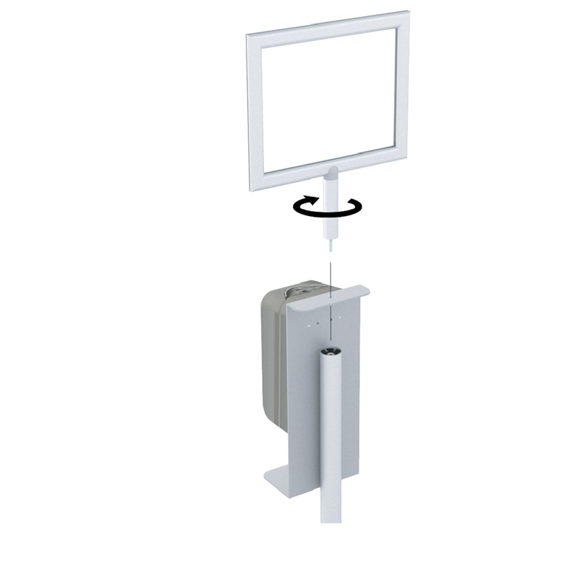 TMJ712 Upravené přenosné podlahy Standing Hand Sanitizer Distance Display Stand frame nastavitelný