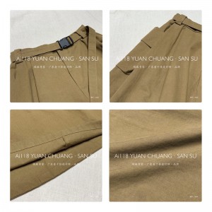 Loosefit-fitting design Minimalist Straight style Casual Solid color bavlna a povlečení převyšující zakázku Midi Skirt 16525