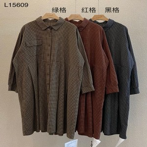 Loose-fitting design Minimalist Stylish Casual Solid color Tinted color bavlna a povlečení oversized custom 15609 Shirt Dresses