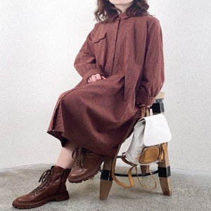 Loose-fitting design Minimalist Stylish Casual Solid color Tinted color bavlna a povlečení oversized custom 15609 Shirt Dresses
