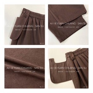 Volné dámské kalhoty šité na míru pro každou příležitost, nejpohodlnější ležérní bavlněné prádlo na míru 11713 Stylové a volné kalhoty