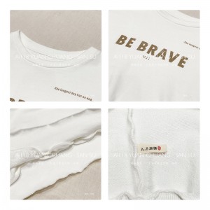 Loosefit-fitting design Minimalist Round Collar styl Stitched mange Casual Solid color bavlna a ložní prádlo převyšující zakázku 12622 mikiny