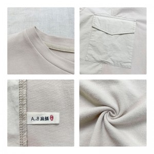 Loose-fitting design Minimalist Round Collar styl Stitched manual Pevná barva bavlna a povlečení převyšující zakázku 12635 mikiny