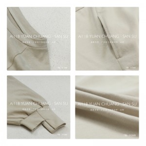 Loose-fitting design Minimalist Round Collar styl Stitched manual Pevná barva bavlna a ložní prádlo nadrozměrné vlastní 12685 mikiny