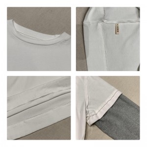 Loosefit-fitting design Minimalist Round Collar styl Stitched manual Usle Casual Solid color bavlna a povlečení převyšující zakázku 12700 mikiny