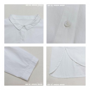 Loose-fitting design Minimalist Stylish Casual Solid color Striped Checked oversized custom 17685 Loose Shirt