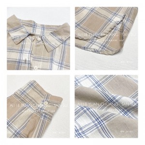 Loose-fitting design Minimalist Stylish Casual Solid color Striped Checked oversized custom 17827 Loose Checked Shirt