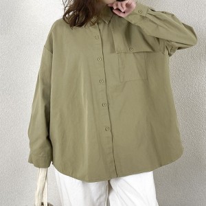 Loose-fitting design Minimalist Stylish Casual Solid color Striped Checked oversized custom 17711 Loose Shirt