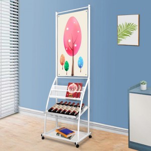 TMJ -549 Velkoobchodní přenosná podlahová prášková barva na kovový stojan na časopisy