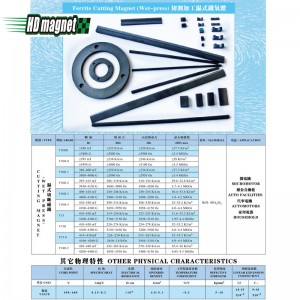 Feritový řezací magnet (lis za mokra)