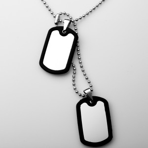 Velkoobchod náhrdelník s přívěskem z dvojitého křemíku z nerezové oceli