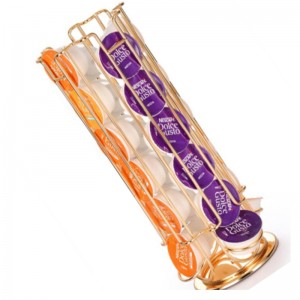 TMJ PP-588 360-stupňový rotovaný kovový kávový lus stanice kávové kapsle display stánek