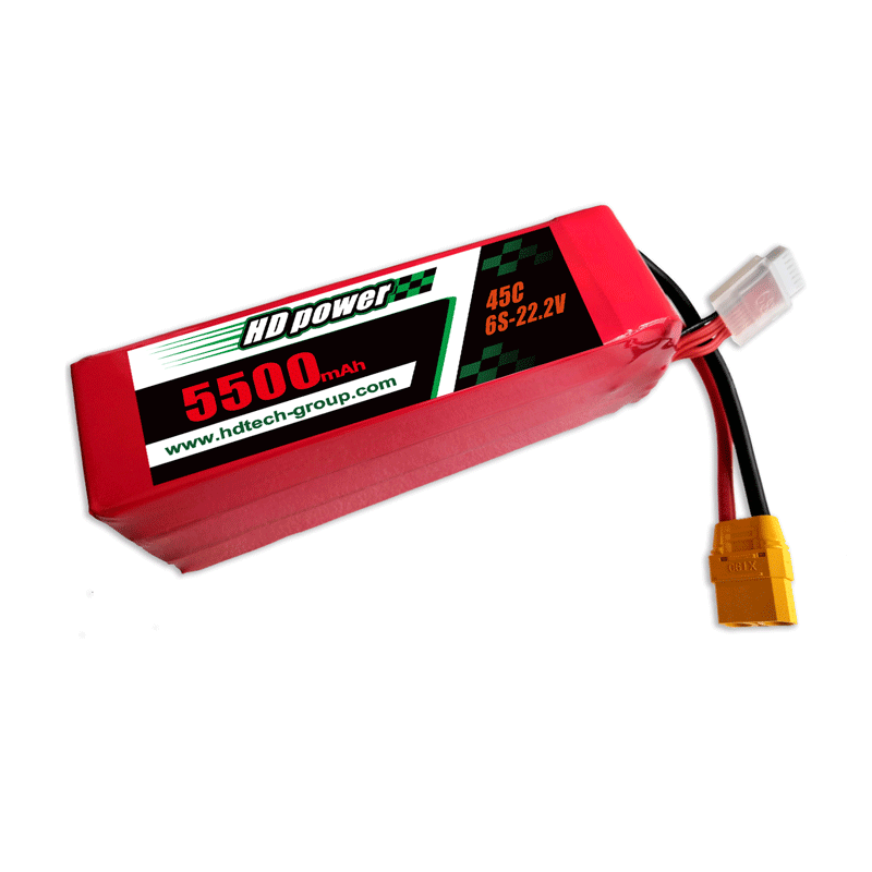 HD POWER 5500mAh 45C 6S 22.2V lipo baterie