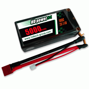 Pevné pouzdro 5000mAh 100C 2S 7,4V Shorty RC autobaterie