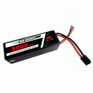 HD POWER 8000mAh 100C 2S 7,6V tvrdé pouzdro HV LiPO baterie