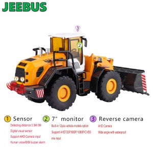 Inženýrské stroje a zařízení Vozidla Radarové parkovací senzory Detekční monitorovací systém Zpětná kamera s 2 ultrazvukovými senzory Digitální displej