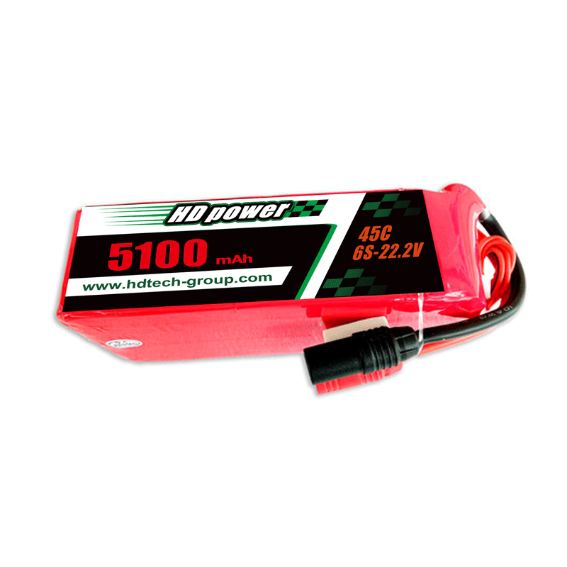 HD POWER 5100mAh 45C 6S 22.2V lipo baterie