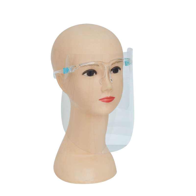 Čiré ochranné brýle proti mlze s obličejovým štítem a skladem