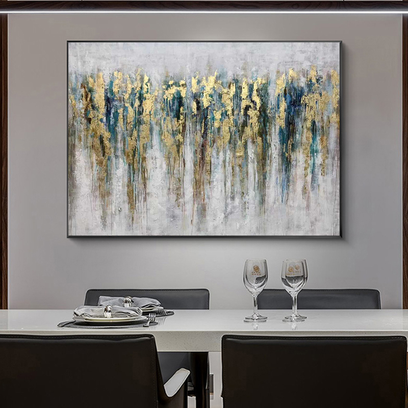 Ručně malované obývací pokoj umění dřevěné rámy abstraktní olej plátno malba