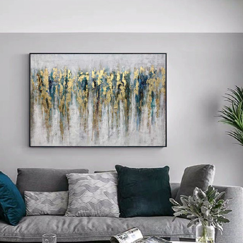 Ručně malované obývací pokoj umění dřevěné rámy abstraktní olej plátno malba