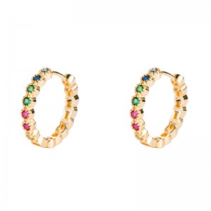 European and American Nichenáušnice, měděné mikro-inloid Zirconnáušnice, Green Color Electroplating Color Zirkonium velkénáušnice, čisté červenénáušnice