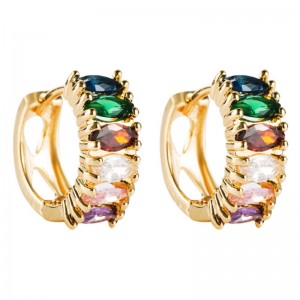 Evropský a americký přeshraniční obchod trendnáušnicenáušnice dámské barvy mikro zirkon jednoduché větrnénáušnice tovární velkoobchod