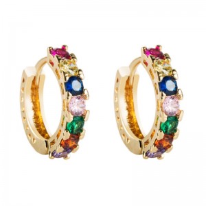 Korejské módní šperky mosazi micro-inloid zirconnáušnice ženské ins Evropský a americký temperament c ve tvarunáušnice divokénáušnice velkoobchod