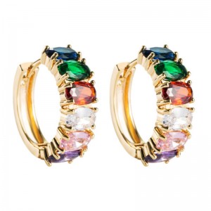 Přeshraniční módní doplňky Divoký zirkon vykládanýnáušnice dámy pozlacené Evropské a americké jednoduchénáušnice tovární velkoobchod