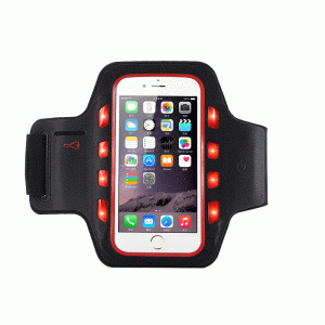 Velkoobchodní reflexní pásky Sportovní běh mobilní telefon Armband s LED světla pro iPhone 11 iPhone 12