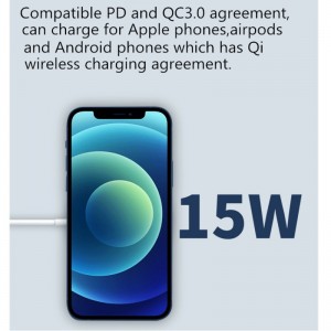 Magnetic MagSafe Bezdrátová telefonnínabíječka 15W přenosné MagSafenabíječka pro Apple iPhone 12 11 Pro Max Nejprodávanější produkt Amazon Hot Style