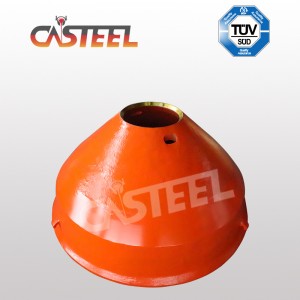 Kuželový drtič HP500 opotřebovává díly, konkávní a pláště