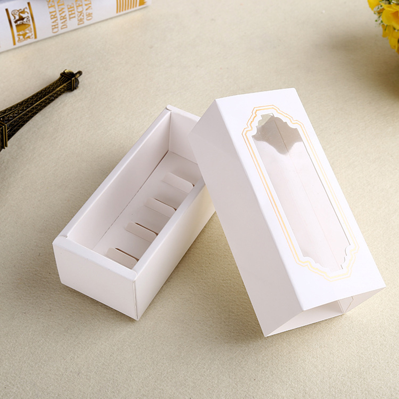 Recyklovat zásuvku typu Storage Box Food Box White Macaron Paper Box