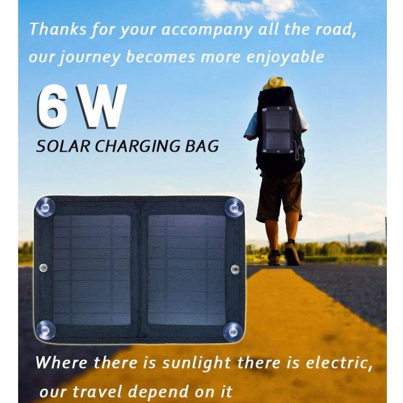 Velkoobchodní cena 6W Skládacínová technologie Solární panelynabíjení peněženky Solární panel Taška pro mobilní telefon