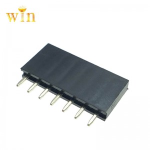 1x7P 180 ° vertikální dip pinová hlavička ženské zásuvky H8.5mm