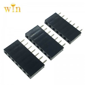 1x7P 180 ° vertikální dip pinová hlavička ženské zásuvky H8.5mm