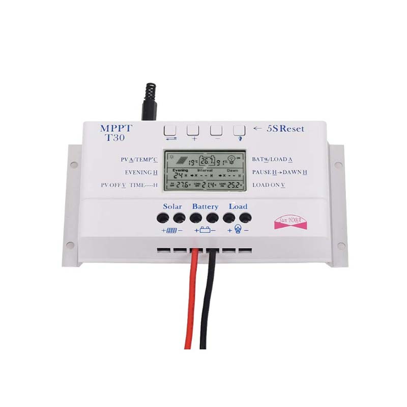 MPPT T30 30A Solárnínabíjecí regulátor 5V USBnabíječka 12V 24V Auto Solární panel Baterie LCD displejnabíječku Regulátor