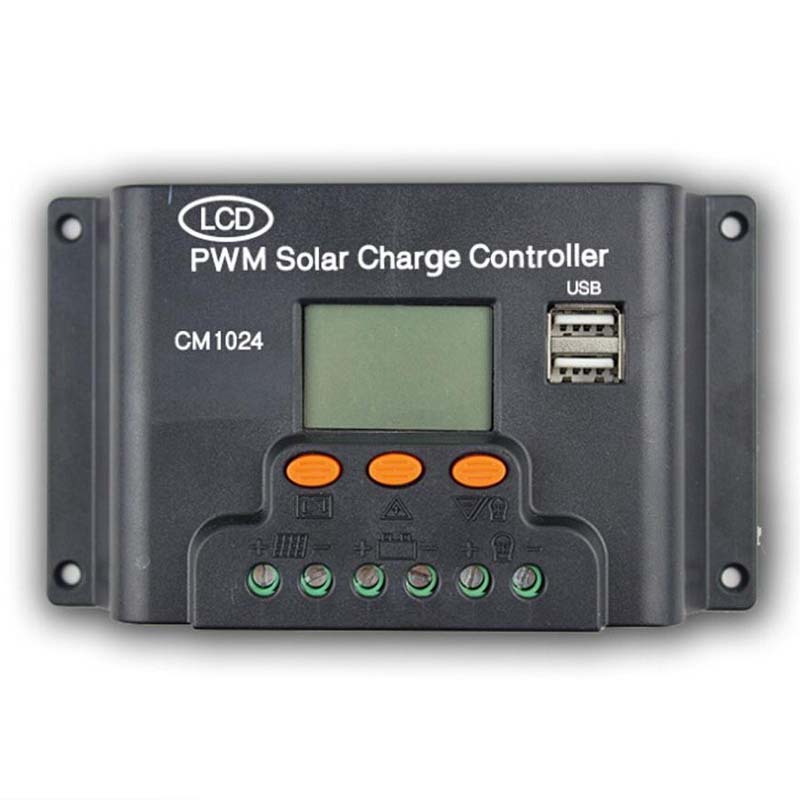 CM1024Z LCD Dual USB Solárnínabíječka Controller 10a 20A 12V N24V Auto Solární panel Regulátornabíjení baterie PWM