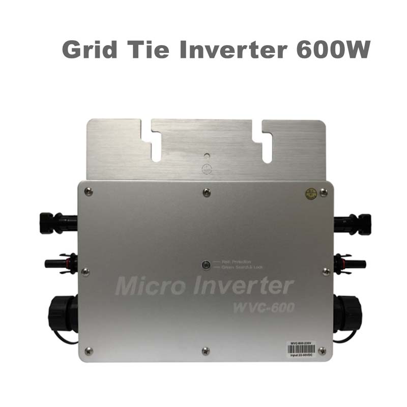 600W Pure Sine Wave Grid Tie Inverter vodotěsný IP65 Micro Inverter 22-50VDC 190-260VAC pro solární systém MPPT