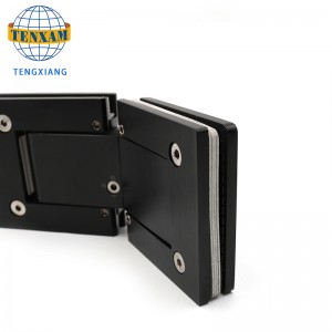 Teplý prodej 135 stupňů 304 SS Matte černé sprchy skleněné dveře závěsy