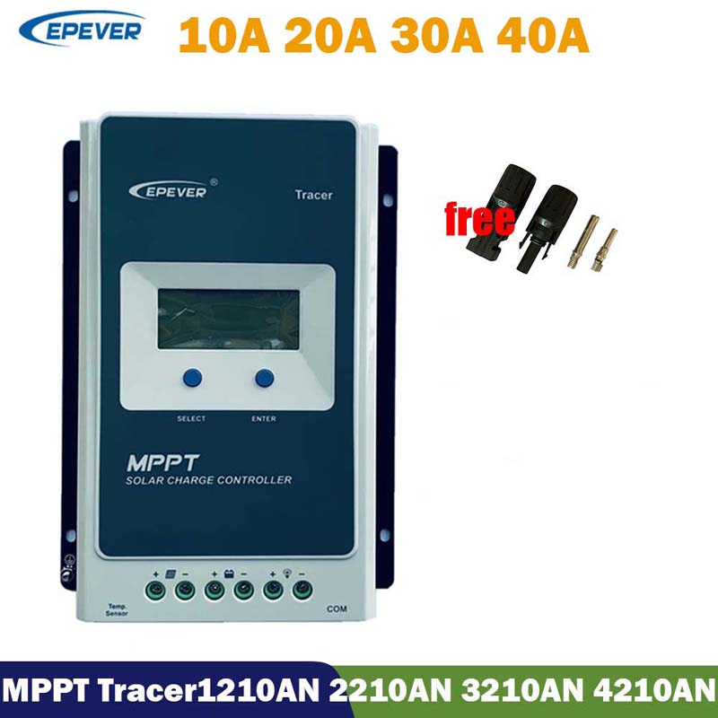 Epever MPPT Tracer 12V 24V 40A 30a 20A 10A Solárnínabíjecí regulátor Regulátor Regulátor LCD displej pro olověná lithiová baterie