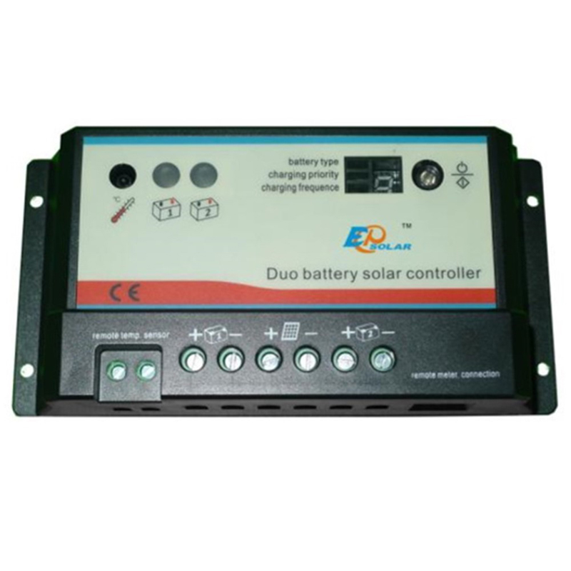 Epever Duální baterie Solárnínabíjecí regulátor 10A20A Duo-bateriový regulátor s dálkovým LCD Meter MT-1 Epsolar Epipdb-Com